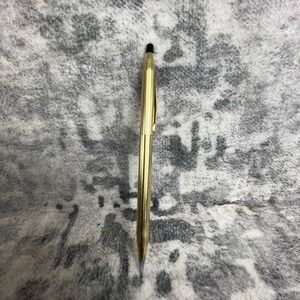 Vtg CROSS 1/20 12k Gold Filled Mechanical Pencil USA Ribbed Gold Tone Stationery